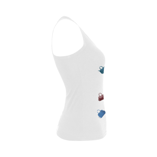 Colorful Little Handbags Women's Shoulder-Free Tank Top (Model T35)