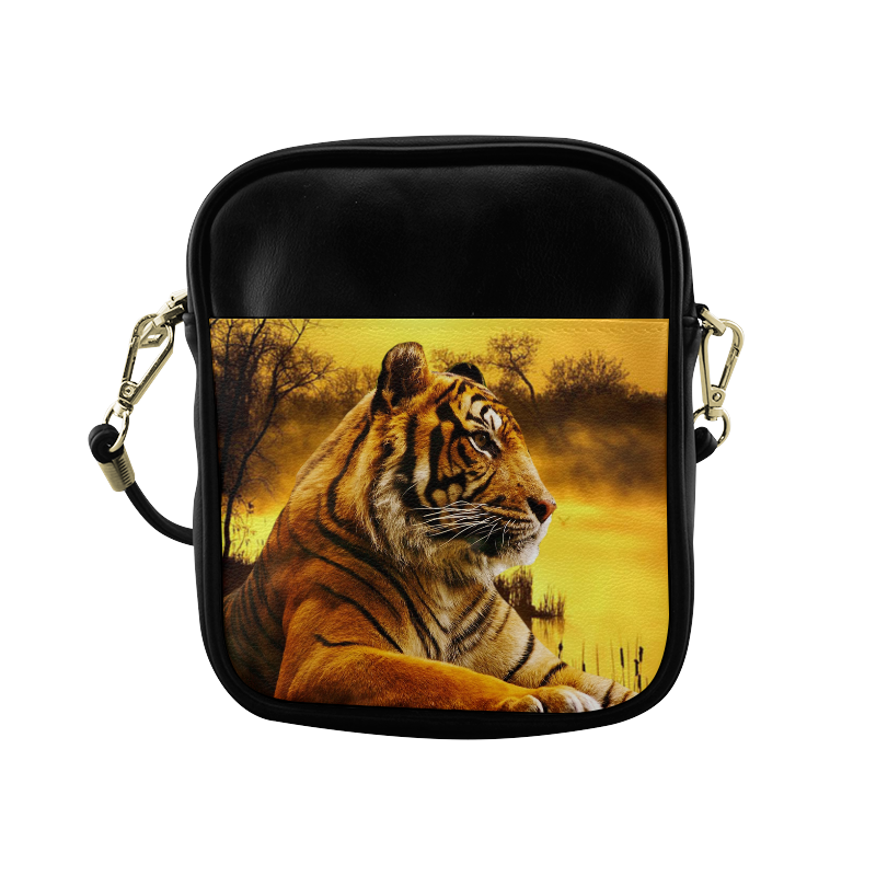 Tiger and Sunset Sling Bag (Model 1627)