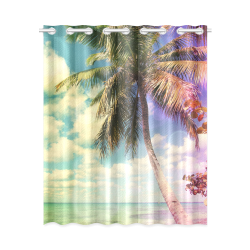 Prismatic Palm New Window Curtain 52" x 63"(One Piece)