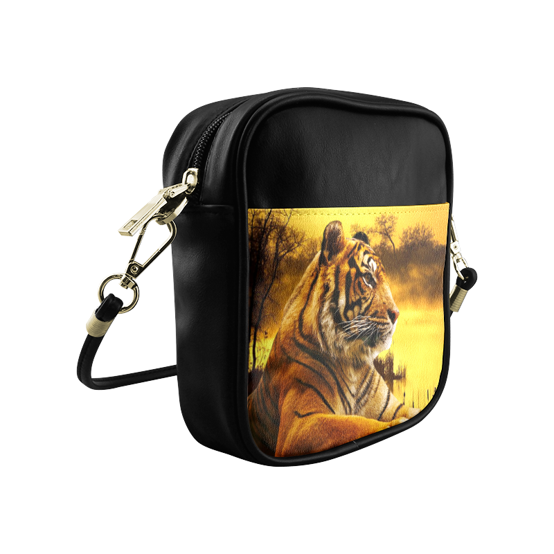 Tiger and Sunset Sling Bag (Model 1627)