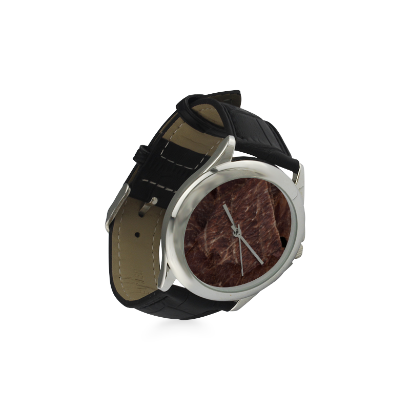 Beef Jerky Women's Classic Leather Strap Watch(Model 203)