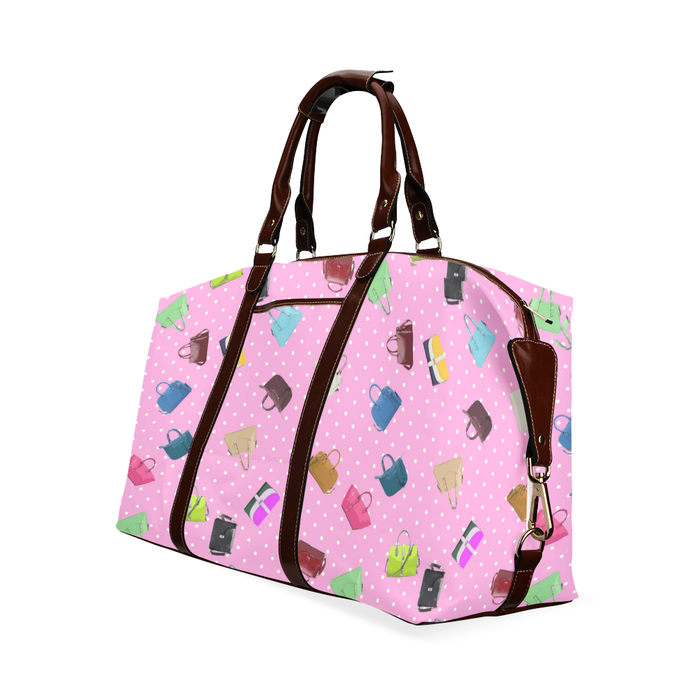Little Purses and Pink Polka Dots Classic Travel Bag (Model 1643)