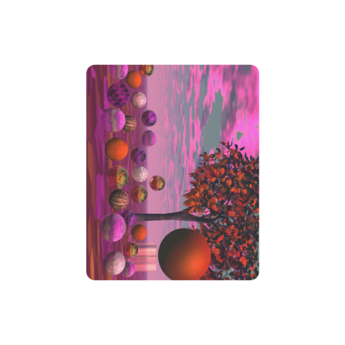 Bittersweet Opinion, Abstract Raspberry Maple Tree Rectangle Mousepad
