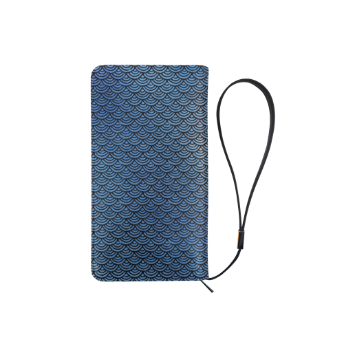 Blue Fish. Inspired by the Magic Island of Gotland. Men's Clutch Purse （Model 1638）