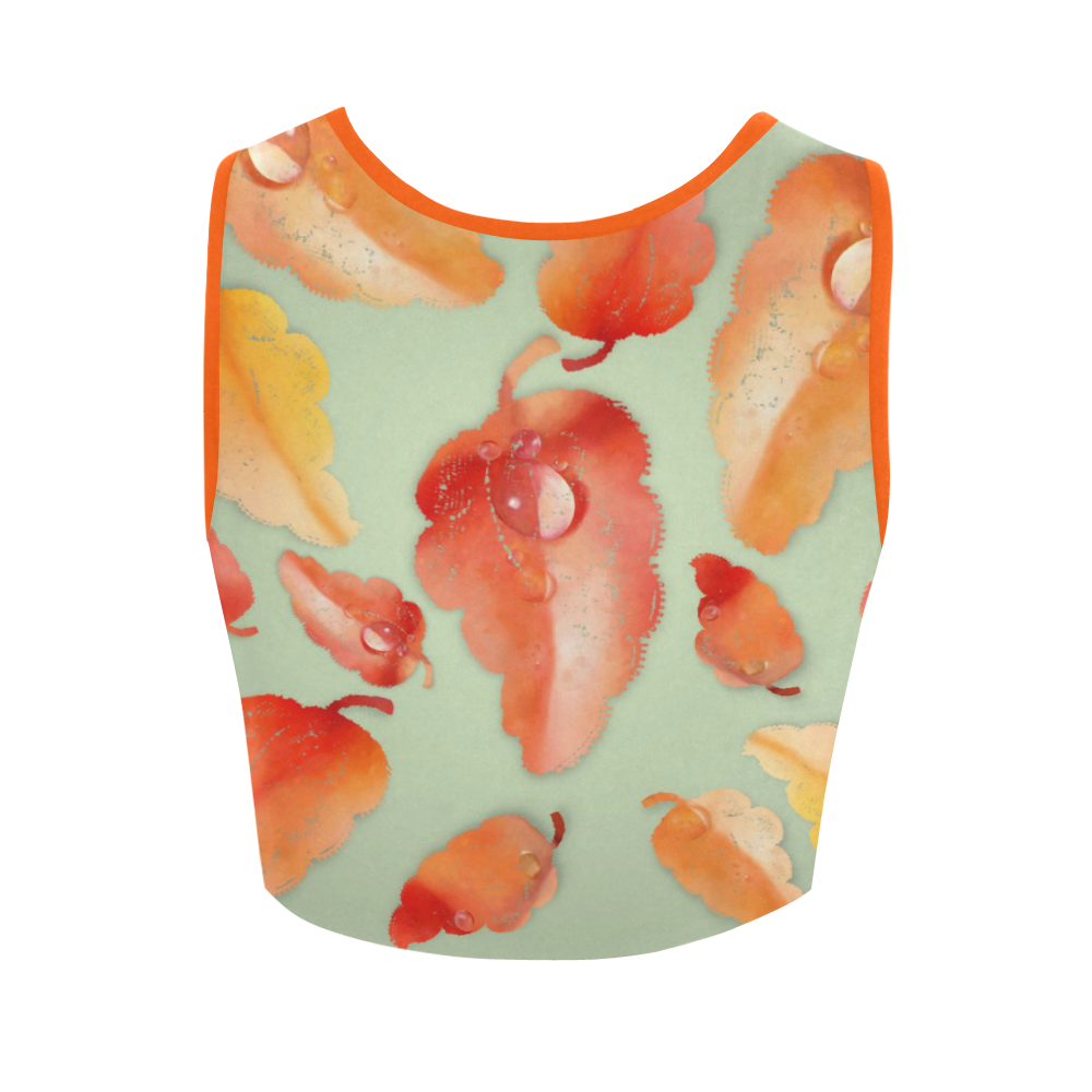 Leaves Women's Crop Top (Model T42)