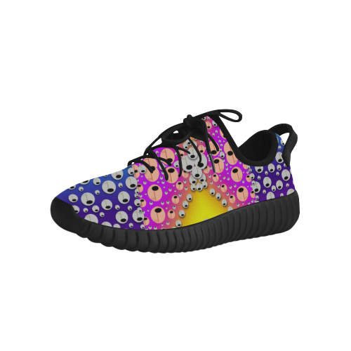 Music Tribute In the sun Peace and Popart Grus Men's Breathable Woven Running Shoes (Model 022)