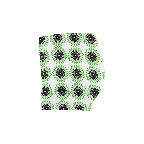 Green and Black Design Pattern Briseis Skinny Shorts (Model L04)