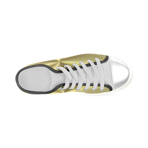 Gold Sun Rays Women's Classic Canvas Shoes (Model 018)