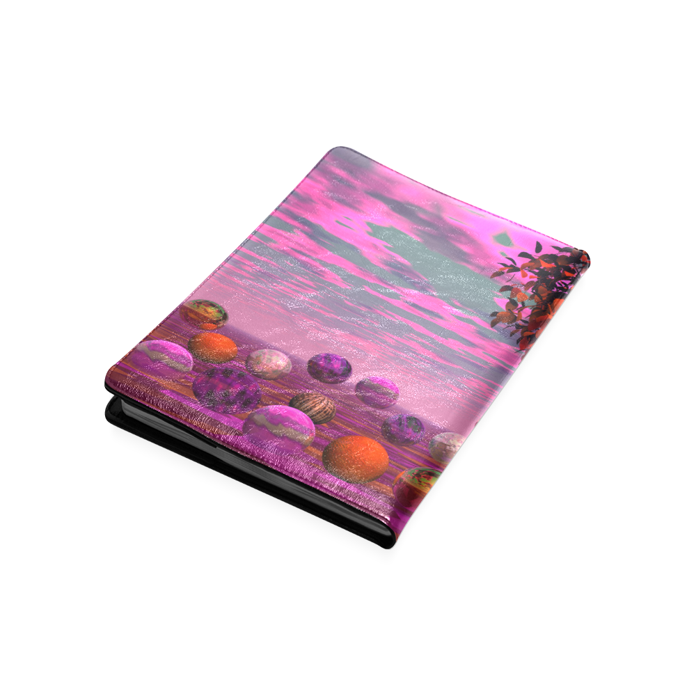 Bittersweet Opinion, Abstract Raspberry Maple Tree Custom NoteBook B5