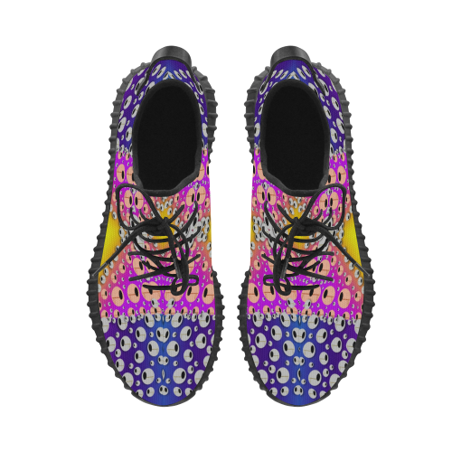 Music Tribute In the sun Peace and Popart Grus Men's Breathable Woven Running Shoes (Model 022)