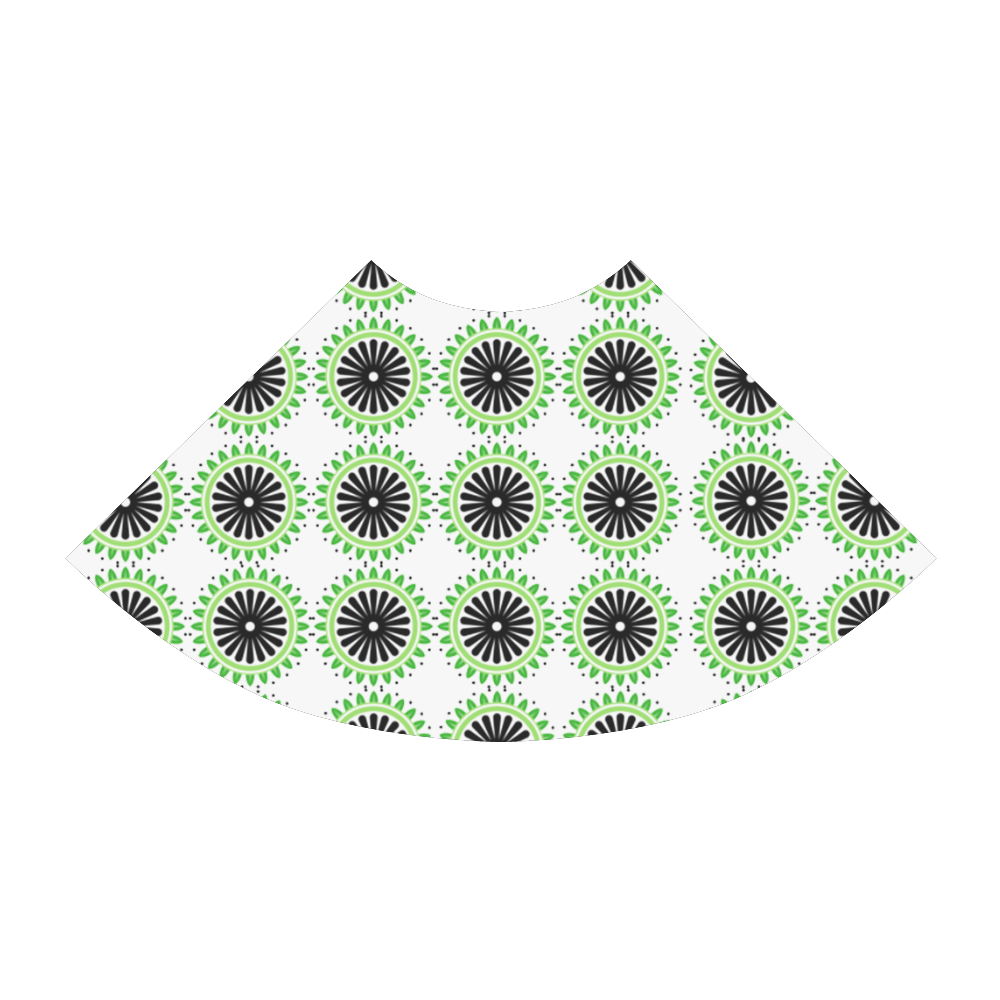 Green and Black Design Pattern Atalanta Sundress (Model D04)