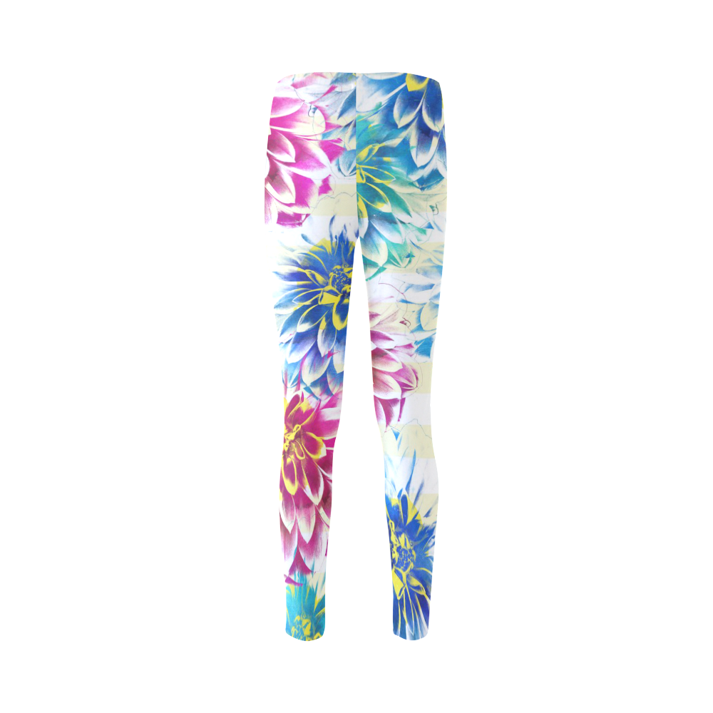 Colorful Dahlias Cassandra Women's Leggings (Model L01)