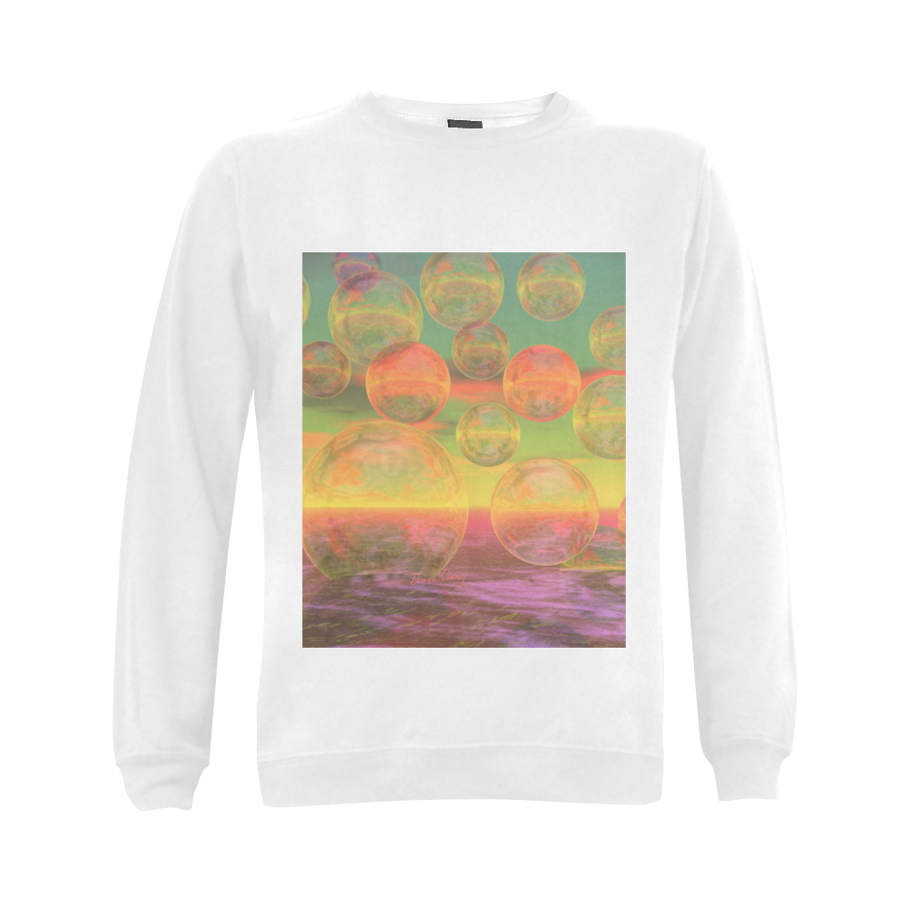 Autumn Ruminations, Abstract Gold Rose Glory Gildan Crewneck Sweatshirt(NEW) (Model H01)