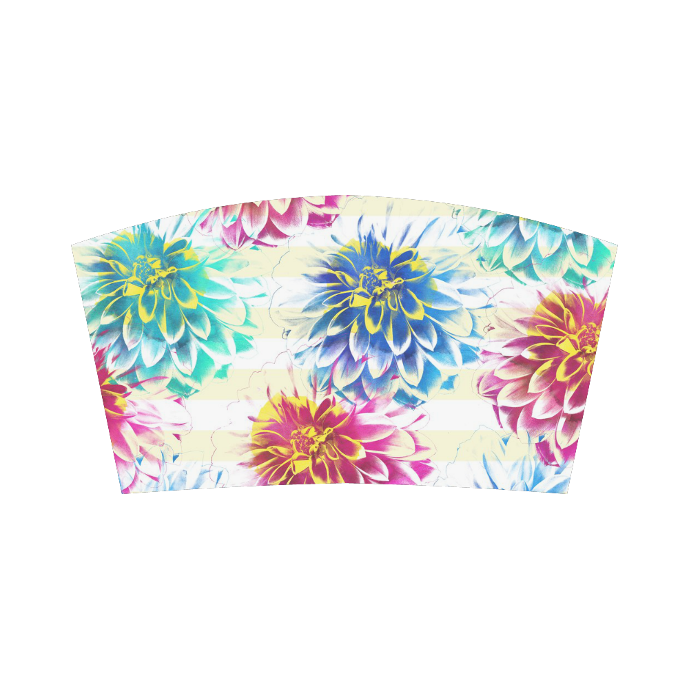 Colorful Dahlias Bandeau Top