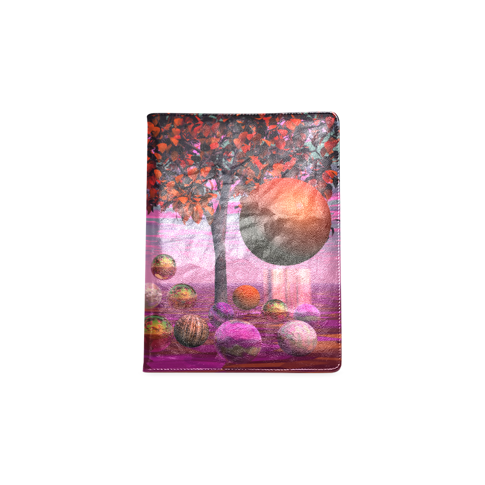 Bittersweet Opinion, Abstract Raspberry Maple Tree Custom NoteBook B5