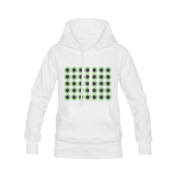 Green and Black Design Pattern Women's Classic Hoodies (Model H07)