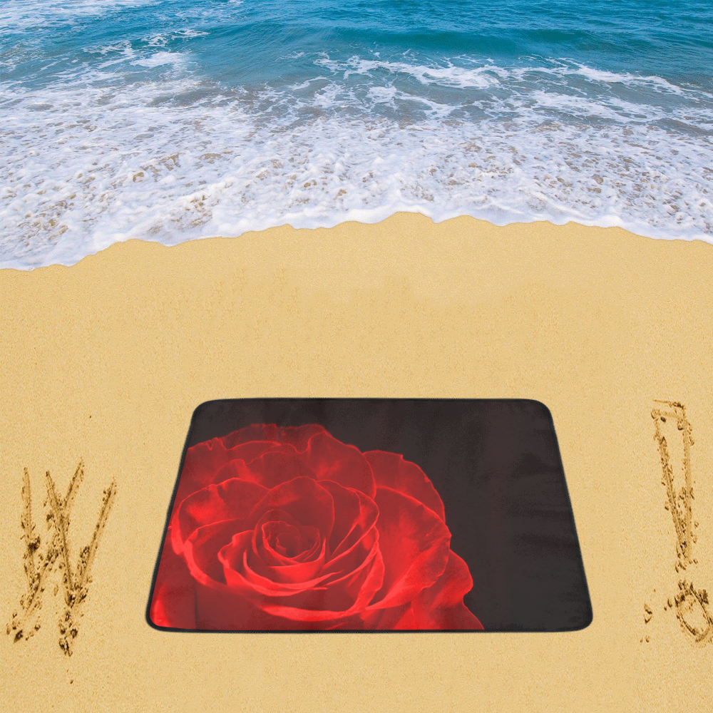 A Rose Red Beach Mat 78"x 60"