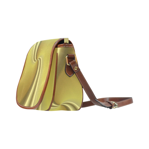 Gold Swirls Saddle Bag/Small (Model 1649) Full Customization