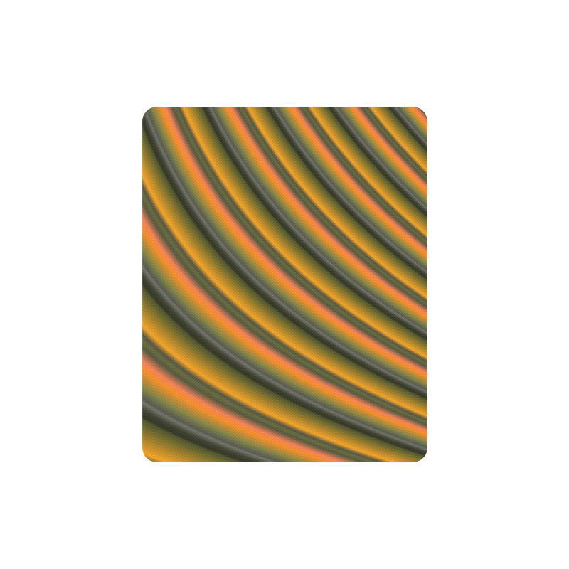 Stylish Mango Gradient Stripes Rectangle Mousepad