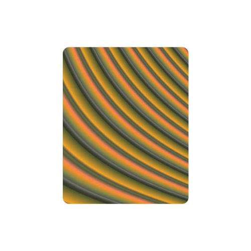 Stylish Mango Gradient Stripes Rectangle Mousepad