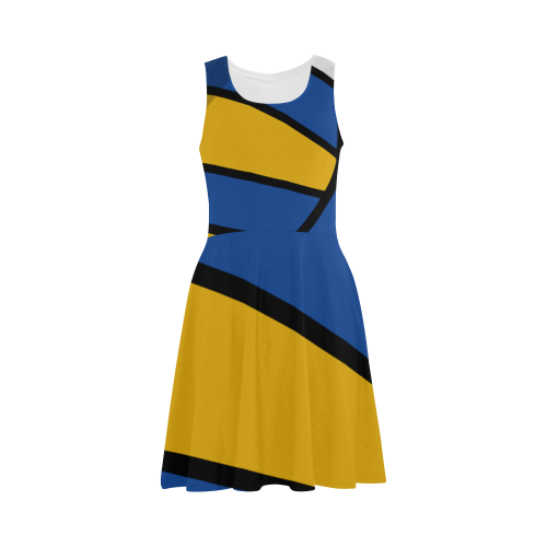Blue and Yellow Design Atalanta Sundress (Model D04)