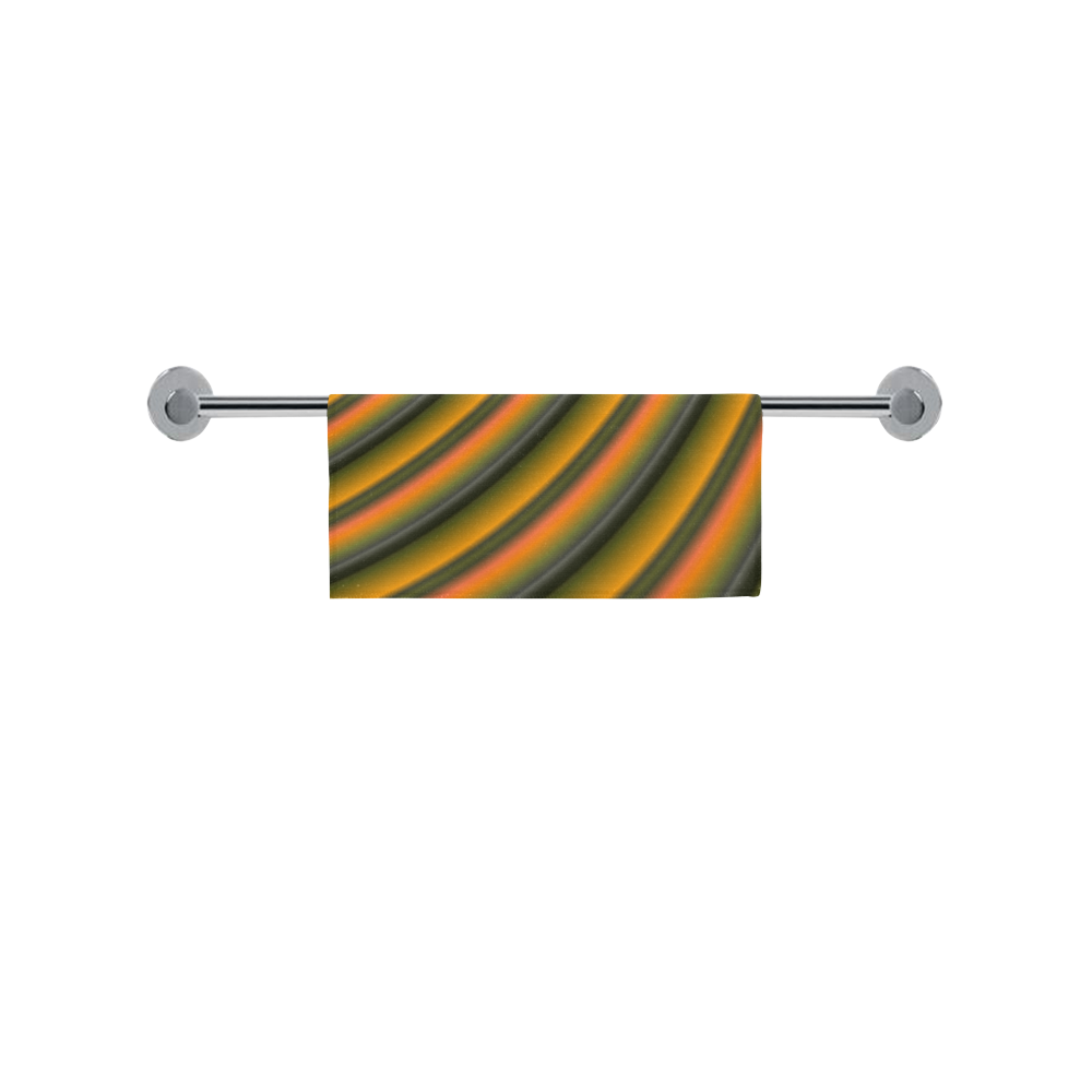 Stylish Mango Gradient Stripes Square Towel 13“x13”