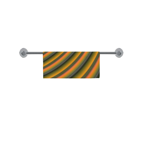 Stylish Mango Gradient Stripes Square Towel 13“x13”