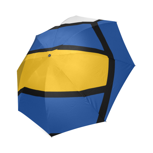Blue and Yellow Design Foldable Umbrella (Model U01)