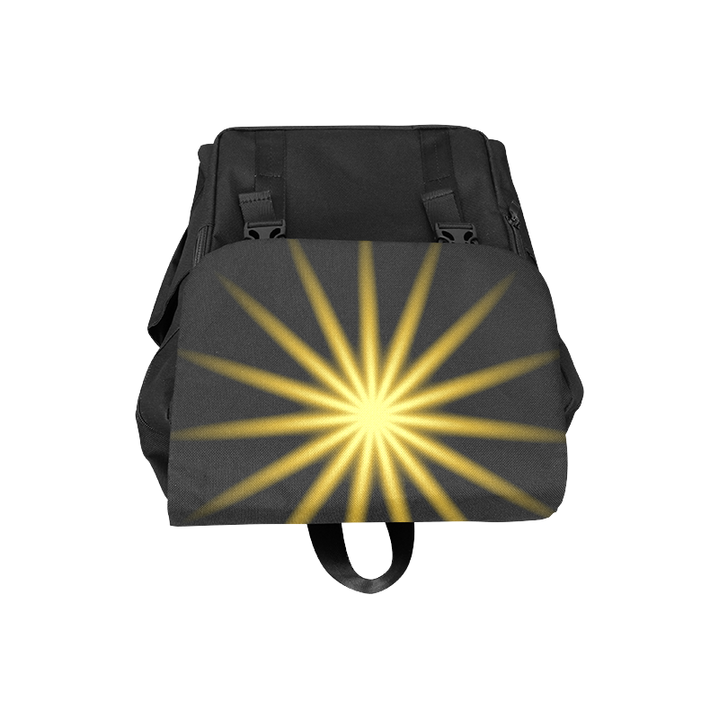 Golden Starburst Casual Shoulders Backpack (Model 1623)