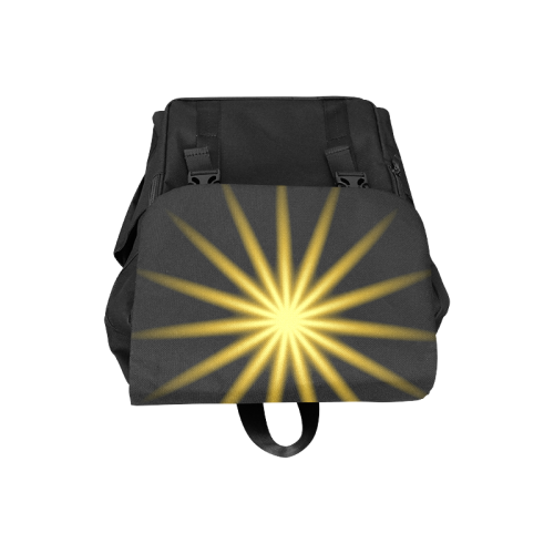 Golden Starburst Casual Shoulders Backpack (Model 1623)