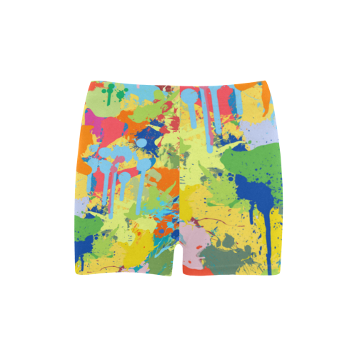 Colorful Splash Design Briseis Skinny Shorts (Model L04)