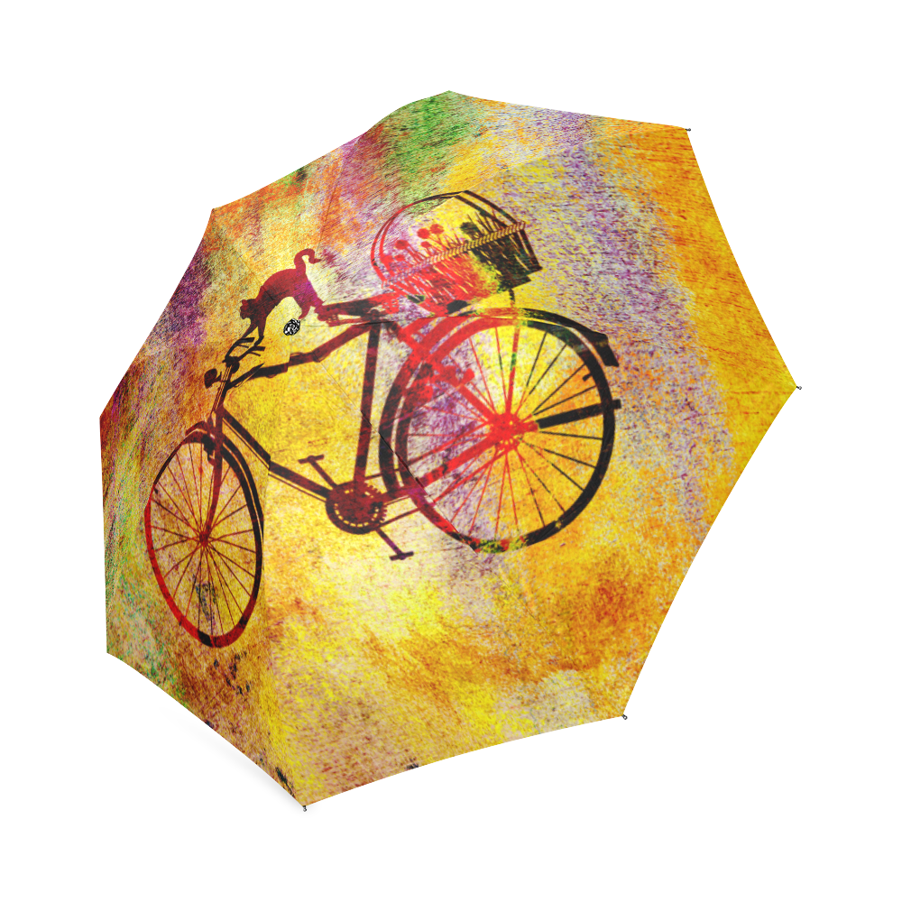 Cat and Bicycle Foldable Umbrella (Model U01)