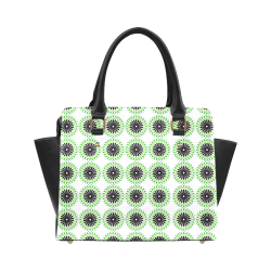 Green and Black Design Pattern Classic Shoulder Handbag (Model 1653)