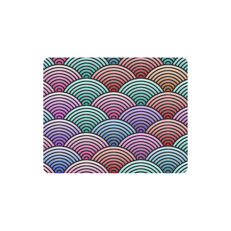 Concentric Circle Pattern Rectangle Mousepad