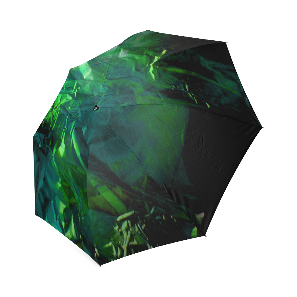 Abstract Emerald Foldable Umbrella (Model U01)