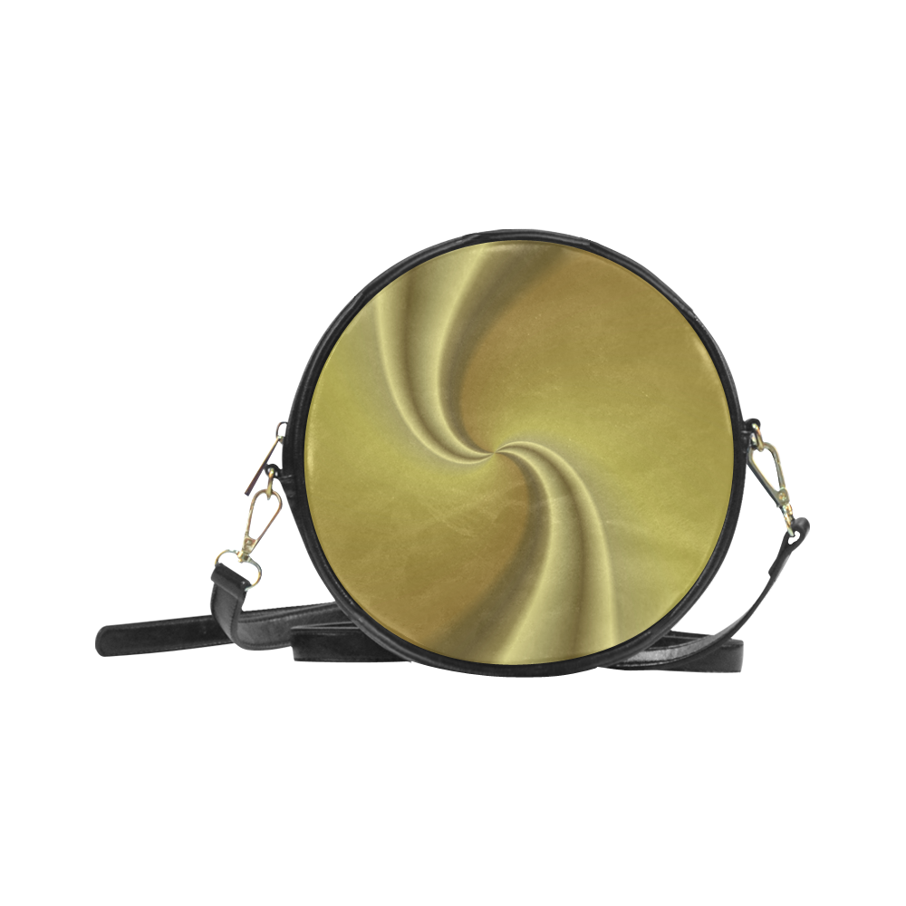 Gold Swirls Round Sling Bag (Model 1647)