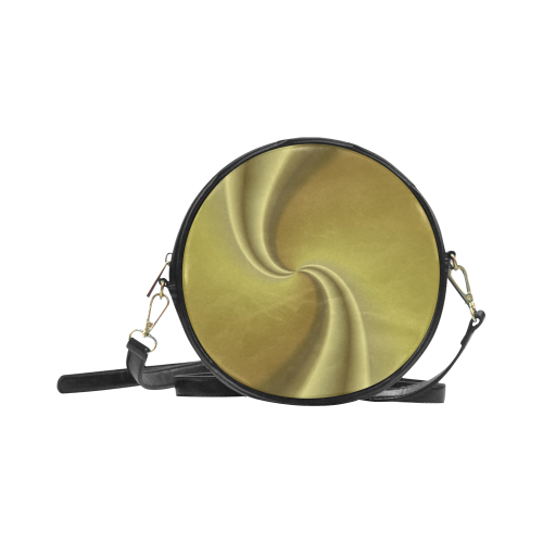 Gold Swirls Round Sling Bag (Model 1647)