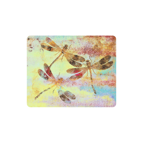 Mauritius Vintage Dragonflies Colours W Rectangle Mousepad
