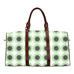 Green and Black Design Pattern Waterproof Travel Bag/Small (Model 1639)