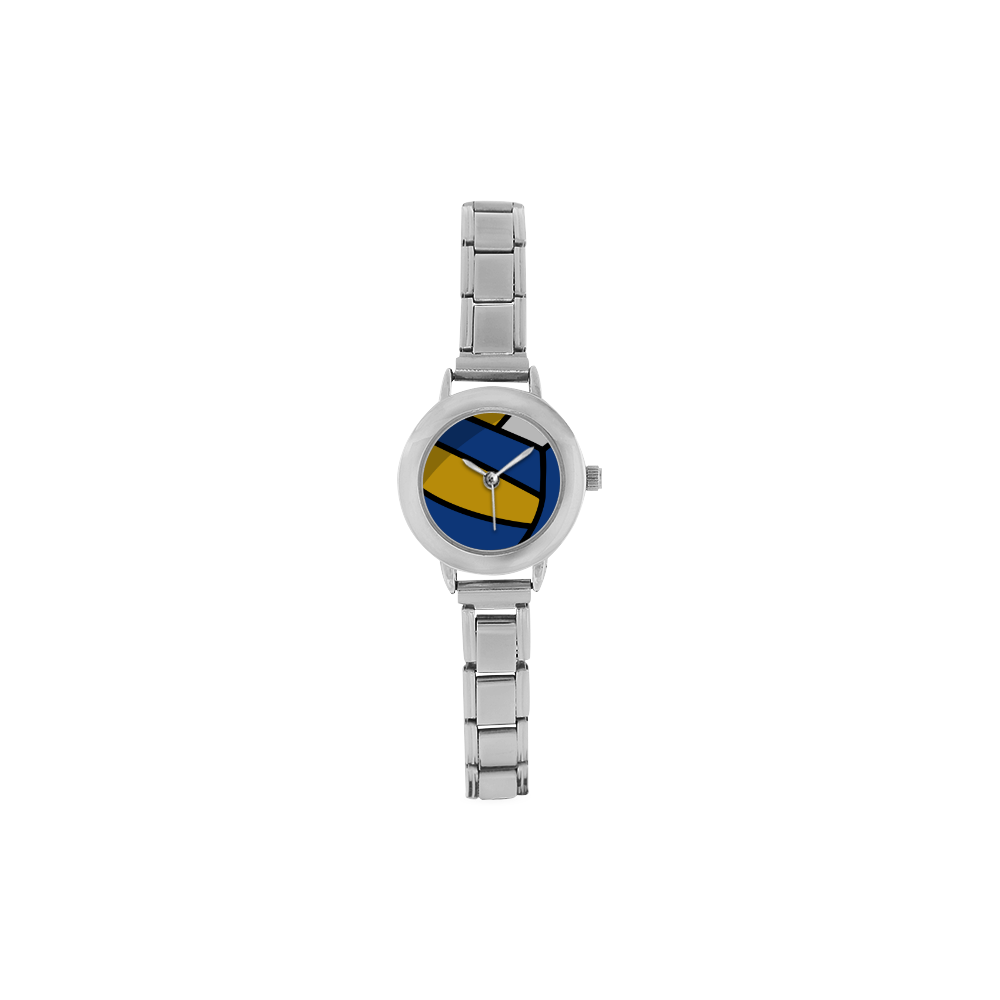 Blue and Yellow Design Women's Italian Charm Watch(Model 107)