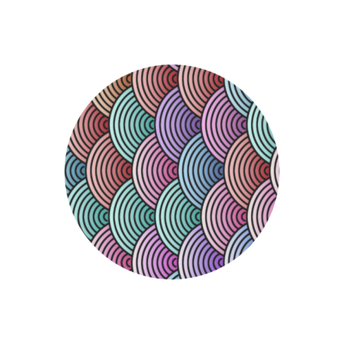 Concentric Circle Pattern Round Mousepad