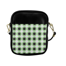 Green and Black Design Pattern Sling Bag (Model 1627)