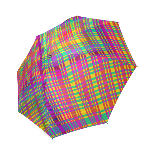 Rainbow Tartan Foldable Umbrella (Model U01)