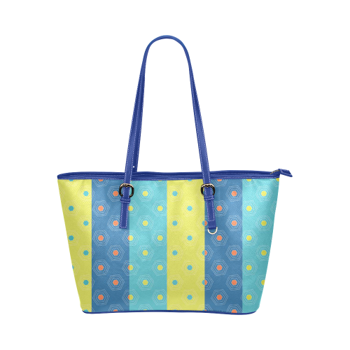 Fresh Hexagon Pattern Leather Tote Bag/Large (Model 1651)