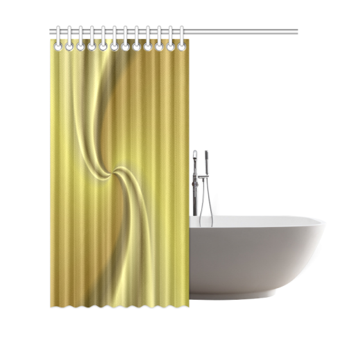 Gold Swirls Shower Curtain 69"x72"