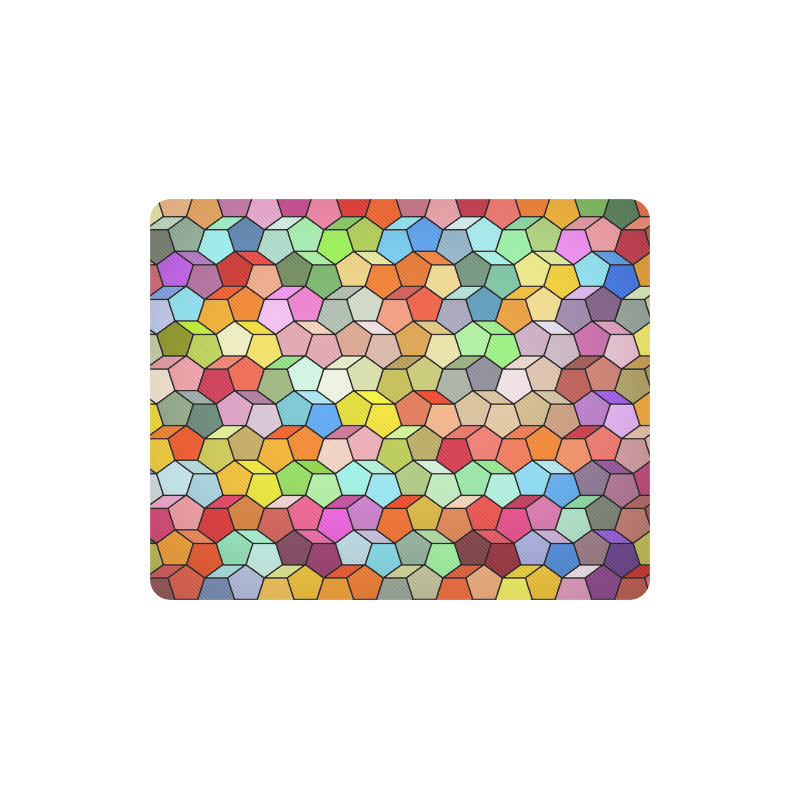 Colorful Polygon Pattern Rectangle Mousepad