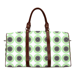 Green and Black Design Pattern Waterproof Travel Bag/Large (Model 1639)