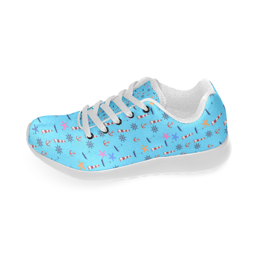 Nautical Beach Scene Women’s Running Shoes (Model 020)