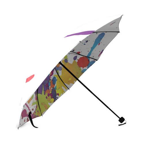 Crazy multicolored running SPLASHES Foldable Umbrella (Model U01)