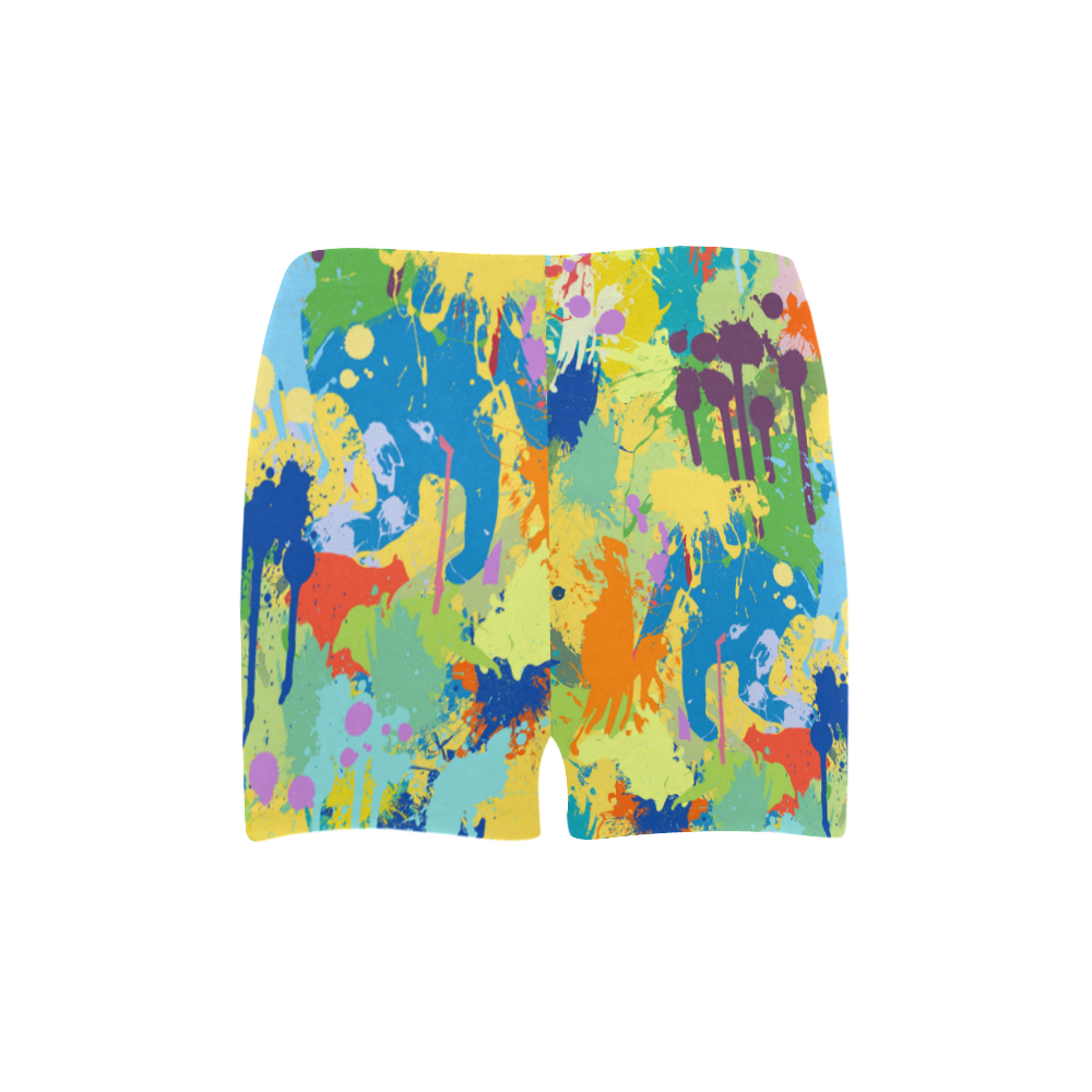Colorful Splash Design Briseis Skinny Shorts (Model L04)